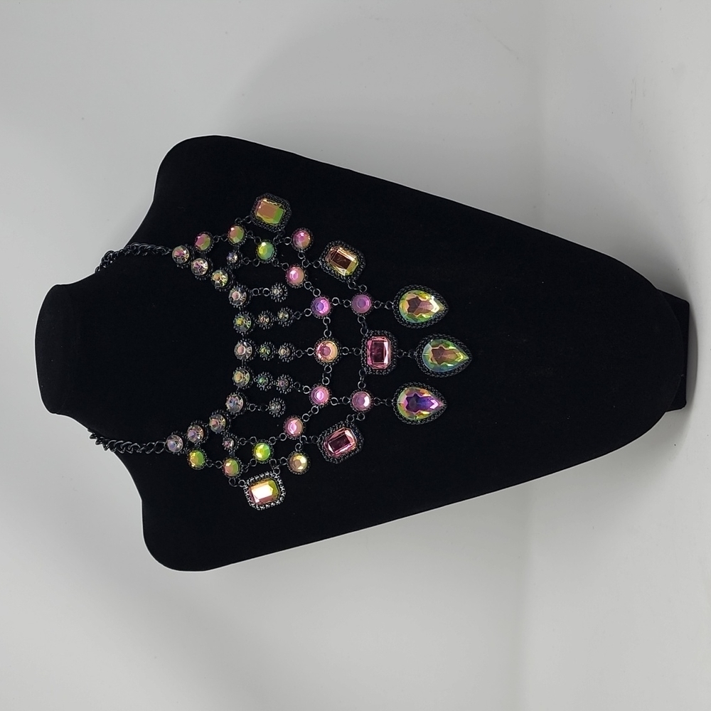 Boho Multicolor Statement Necklace - image 6